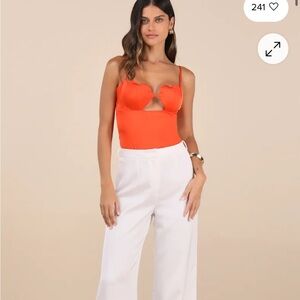 Lulu's Orange Bodysuit